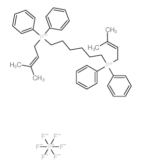 mono(hexane-1,6-diylbis((3-methylbut-2-en-1-yl)diphenylphosphonium)) mono(hexafluorophosphate(I)) Structure