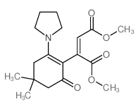 dimethyl 2-(4,4-dimethyl-6-oxo-2-pyrrolidin-1-yl-1-cyclohexenyl)but-2-enedioate结构式