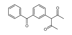 3-(3-benzoylphenyl)pentane-2,4-dione结构式