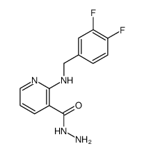 2-(3,4-difluorobenzylamino)nicotynic acid hydrazide Structure
