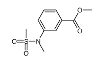 3-[甲基(甲基磺酰基)氨基]苯甲酸甲酯结构式
