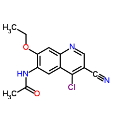 N-(4-氯-3-氰基-7-乙氧基喹啉-6-基)乙酰胺结构式
