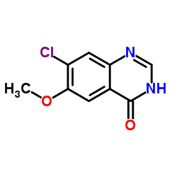 7-氯-6-甲氧基喹唑啉-4(3H)-酮结构式