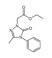 1H-1,2,4-Triazole-1-acetic acid, 4,5-dihydro-3-methyl-5-oxo-4-phenyl-, ethyl ester Structure
