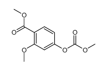 4-Methoxycarbonyloxy-2-methoxybenzoesaeure-methylester结构式