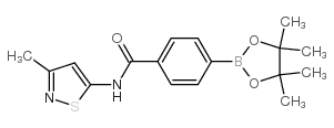 N-(3-甲基-异噻唑-5-基)-4-(4,4,5,5-四甲基-[1,3,2]二噁硼烷-2-基)-苯甲酰胺结构式