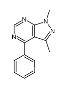 1,3-dimethyl-4-phenylpyrazolo(3,4-d)pyrimidine结构式