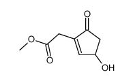 2-methoxycarbonylmethyl-4-hydroxy-2-cyclopenten-1-one结构式