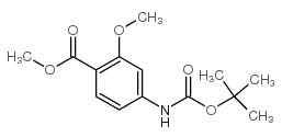 4-(甲氧基羰基)-3-甲氧基苯基氨基甲酸叔丁酯结构式