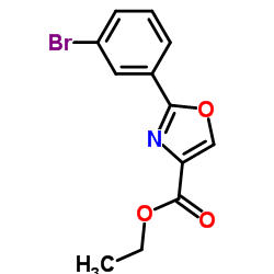 2-(3-溴苯基)-噁唑-4-羧酸乙酯结构式