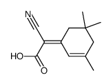 Cyano-[3,5,5-trimethyl-cyclohex-2-en-(Z)-ylidene]-acetic acid结构式