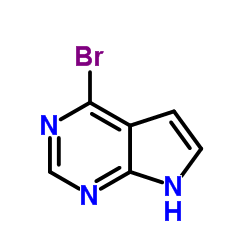 4-溴-7H-吡咯并[2,3-D]嘧啶结构式