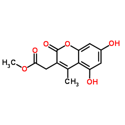 methyl 2-(5,7-dihydroxy-4-methyl-2-oxo-2H-chromen-3-yl)acetate结构式