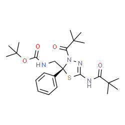(R)-((2-苯基-5-新戊酰基-3-新戊酰-2,3-二氢-1,3,4-噻二唑-2-基)甲基)结构式