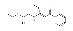 3-Methylthio-3-(α-ethoxycarbonylmethyl)-amino-1-phenyl-2-propen-1-one Structure