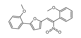 2-(2-methoxyphenyl)-5-[2-(2-methoxyphenyl)-2-nitroethenyl]furan结构式
