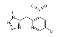 5-chloro-2-[(1-methyltetrazol-5-yl)methyl]-3-nitropyridine结构式