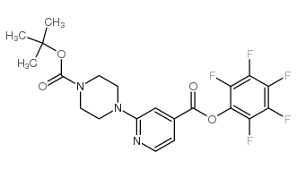 tert-butyl 4-[4-(2,3,4,5,6-pentafluorophenoxy)carbonylpyridin-2-yl]piperazine-1-carboxylate结构式