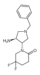 1-((3S,4S)-4-amino-1-benzylpyrrolidin-3-yl)-5,5-difluoropiperidin-2-one Structure
