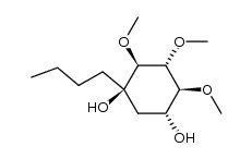 1L-1-C-Butyl-2,3,4-tri-O-methyl-1,2,4/3,5-cyclohexanpentol Structure