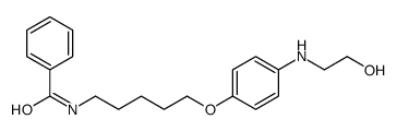 N-[5-[4-(2-hydroxyethylamino)phenoxy]pentyl]benzamide结构式