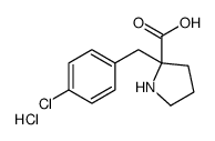 (R)-2-(4-CHLOROBENZYL)PYRROLIDINE-2-CARBOXYLIC ACID HYDROCHLORIDE Structure
