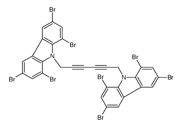 1,3,6,8-tetrabromo-9-[6-(1,3,6,8-tetrabromocarbazol-9-yl)hexa-2,4-diynyl]carbazole Structure
