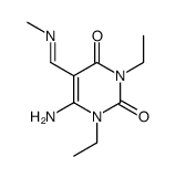 6-amino-1,3-diethyl-5-(methyliminomethyl)pyrimidine-2,4-dione Structure