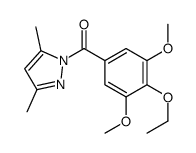 (3,5-dimethylpyrazol-1-yl)-(4-ethoxy-3,5-dimethoxyphenyl)methanone结构式