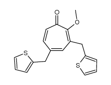 2-Methoxy-3,5-bis(2-thienylmethyl)tropone Structure