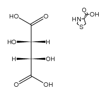 (2S,3S)-2,3-dihydroxysuccinic acid compound with (R)-thiazolidine-4-carboxylic acid (1:1)结构式