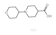 1-(tetrahydro-2H-pyran-4-yl)-4-piperidinecarboxylic acid(SALTDATA: HCl) Structure