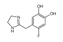 4-(4,5-dihydro-1H-imidazol-2-ylmethyl)-5-fluorobenzene-1,2-diol结构式