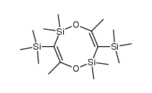 2,2,4,6,6,8-Hexamethyl-3,7-bis(trimethylsilyl)-1,5-dioxa-2,6-disila-3,7-cyclooctadiene结构式