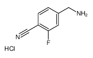 4-(aminomethyl)-2-fluorobenzonitrile,hydrochloride structure