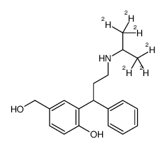 (Rac)-5-Hydroxymethyl desisopropyl Tolterodine-d6结构式
