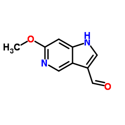 6-甲氧基-1H-吡咯并[3,2-c]吡啶-3-羧醛结构式