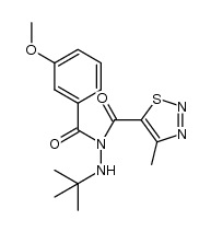 N'-tert-butyl-N-(3-methoxybenzoyl)-N-(4-methyl-1,2,3-thiadiazole-5-carbonyl)hydrazine结构式