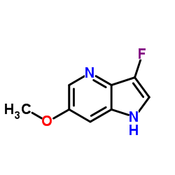 3-Fluoro-6-methoxy-1H-pyrrolo[3,2-b]pyridine结构式