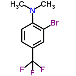 2-溴-N,N-二甲基-4-(三氟甲基)苯胺结构式