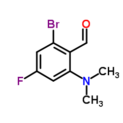 2-Bromo-6-(dimethylamino)-4-fluorobenzaldehyde Structure