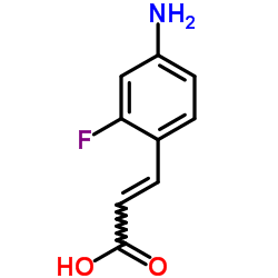 (2E)-3-(4-Amino-2-fluorophenyl)acrylic acid Structure