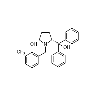 (R)-2-(((2-(羟基二苯基甲基)吡咯烷-1-基)甲基)-6-(三氟甲基)苯酚结构式