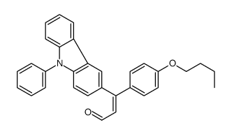 3-(4-butoxyphenyl)-3-(9-phenylcarbazol-3-yl)prop-2-enal Structure