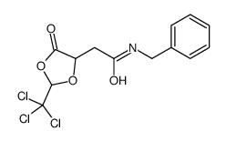 N-benzyl-2-[5-oxo-2-(trichloromethyl)-1,3-dioxolan-4-yl]acetamide结构式