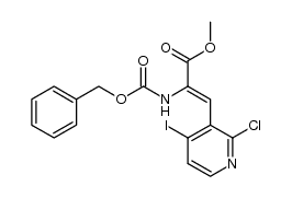 (Z)-methyl 2-(((benzyloxy)carbonyl)amino)-3-(2-chloro-4-iodopyridin-3-yl)acrylate Structure