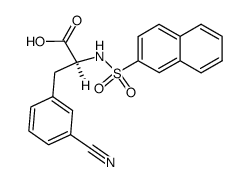 N-α-(2-Naphthylsulfonyl)-3-cyano-(D,L)-phenylalanine Structure
