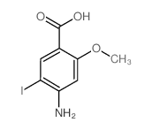 4-Amino-5-iodo-2-methoxybenzenecarboxylic acid结构式