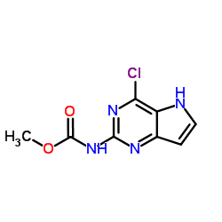 Methyl (4-chloro-5H-pyrrolo[3,2-d]pyrimidin-2-yl)carbamate结构式