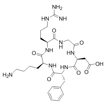 Cyclo(-Arg-Gly-Asp-D-Phe-Lys) trifluoroacetate salt structure